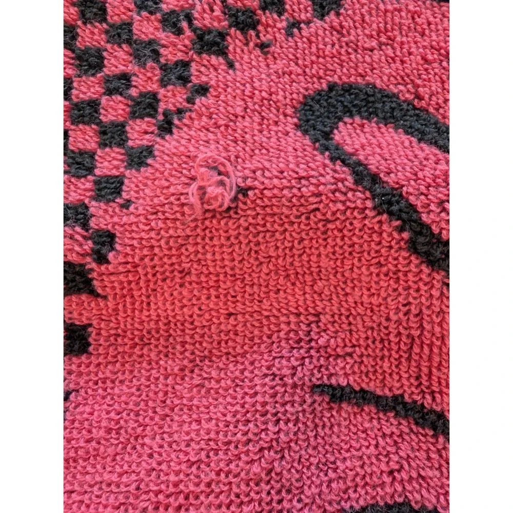 VTG Sir Christopher Hatton Flamingo Golf Towel Neon Pink Teal 80s 90s Gorpcore